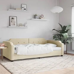 Dnevni krevet krem 90 x 200 cm od tkanine