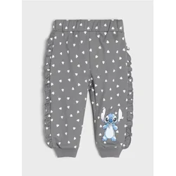 Sinsay - Pamučne jogger pantalone Stitch - antracit