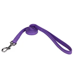 Ploščat usnjen povodec 122 cm, 25 mm - viola