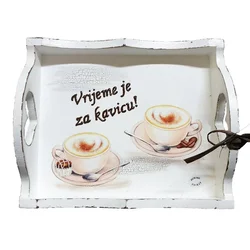 Poslužavnik- Vrijeme je za kavicu!   Š16038