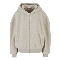 Womens Wet Sand Hooded Sherpa Zip Oversized