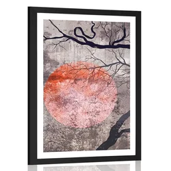 Plakat s paspartujem nadrealistična drevesa - 30x45 no frame