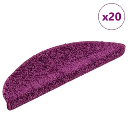 Prostirke za stepenice 20 kom 56x17x3 cm ljubičaste poluokrugle