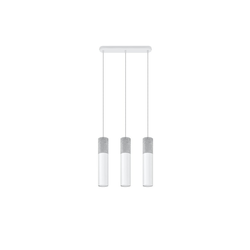 Sollux SL.0649 - Luster na sajli BORGIO 3xGU10/40W/230V beton/metal bela