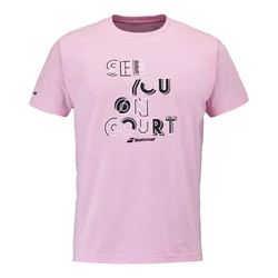 Moška majica Babolat Exercise Message Tee Lilac Sachet M