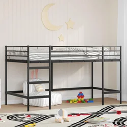Okvir Krevet za Dječji Loft Crna 99,5 x 200 cm Čelik