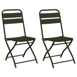 Sklopiva stolica za vrt 2 pcs Zelena 42 x 52 x 82cm