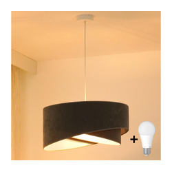 Brilagi - LED luster na sajli LYRA 1xE27/15W/230V siva/bela