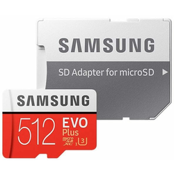Samsung 512GB EVO+ MICRO SDXC UHS-I class10 U3 4K UltraHD 100MB/s SPOMINSKA KARTICA+ SD adapter