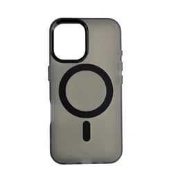 Silikonska futrola Magsafe FLURO COLOR Iphone 16 CRNA