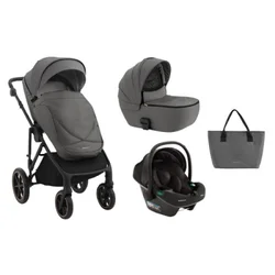 KikkaBoo Kolica Thea 3in1 set sa autosedištem I-Prime I-size i tvrdom korpom Grey ( KKB20135 SET )