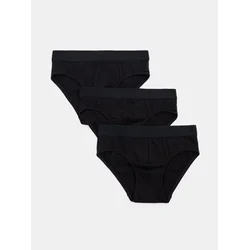 Sinsay - Pamučne gaćice slip 3 pack - crno