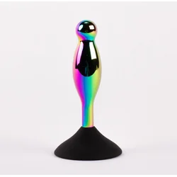 Booty call L metal plug- rainbow