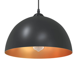 Viseće svjetiljke 2 kom podesive visine E27 crne O 30 cm metal