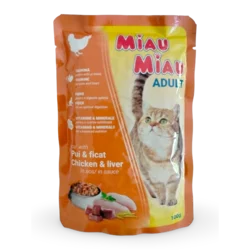 Miau Miau hrana za mačke - piletina u sosu 100g