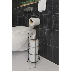 Hermia Držač za toalet papir SB061-B, 15x15x55cm, Crni