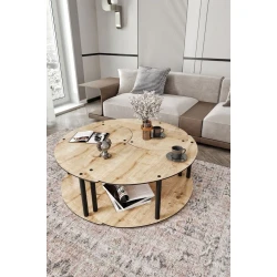 Hanah Home Set klub stolova Yin Yang 3 70, 3 komada, Krem