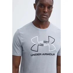 UNDER ARMOUR Majica FOUNDATION  siva / črna / bela