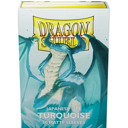 Dragon Shield 60 Japanese Size Sleeves - Players Choice - Turquoise Matte