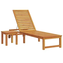 Vidaxl Ležalnik Rjava 202 x 53 x 89 cm Masiven les akacije