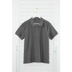 Trendyol Smoked Regular/Normal Cut Short Sleeve Textured Buttoned Polo Neck T-shirt