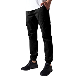 Moške hlače URBAN CLASSICS - Washed Cargo Twil - TB1435-črna