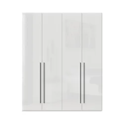 JELA PLAKAR P4/PN - kolekcija Piano - Kristalno bela/Kristalno Bela HG Lak - 182x224x56 cm
