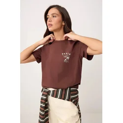 Trendyol Milla Ženska majica TWOSS26TS00207, Braon