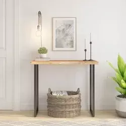 Stolna ploča 100x40x2,5 cm pravokutna bagremovo drvo živi rub