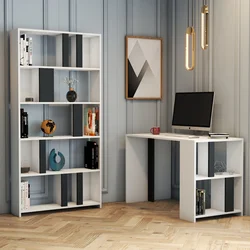 Hanah home Polica 120x75,4x60?cm Belo-Antracit