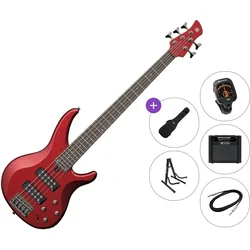 Yamaha TRBX 305 Premium SET Candy Apple Red 5 strunska bas kitara