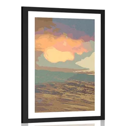 Plakat s paspartujem lepota narave - 60x90 white