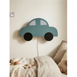 Sinsay - LED zidna lampa u obliku automobila - svetlozelena