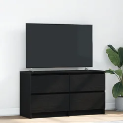 TV ormarić crni 100x35x54 cm od konstruiranog drva