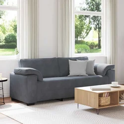 vidaXL Trosed Temno siv 220x77x82 cm Žamet