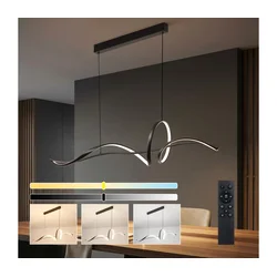 Brilagi - LED prigušiva luster na sajli SIGNATURE LED/55W/230V 120x23 cm crna + daljinski upravljač