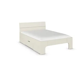 Boxxx POSTELJA 140 cm x 200 cm , leseni material barve šampanjca