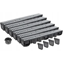 shumee LINEARNA DRENAŽA H105 POCINKANA REŠETKA do 1,5 tone A15 KOMPLET 6M AQUER