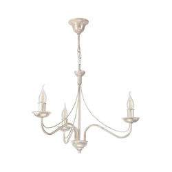 Luster na lancu ANTON 3xE14/60W/230V bela patina