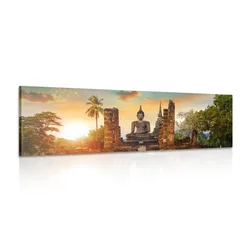 Slika kip Bude v parku Sukhothai - 120x40