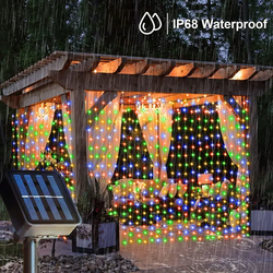 Solarne dekorativne lampice zavesa šarena 3x3m