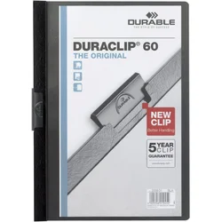 Durable Mapa s sponko Duraclip 60, črna  Durable
