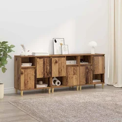 Komode 3 pcs Staro drvo 60 x 35 x 70 cm Konstruirano drvo