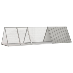 Kavez za zečeve sivi 302,5 x 80,5 x 71 cm pocinčani čelik