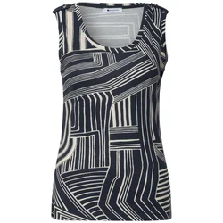 STREET ONE Top kremna / temno modra