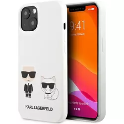 KARL LAGERFELD KLHCP13SSSKCWI za iPhone 13 Mini bela silikonska zaščita - Full Bodies