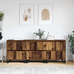 Kreveta 3 pcs Staro drvo 60 x 35 x 70 cm