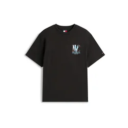 Tommy Jeans Majica NOVELTY voda/rdeča/črna/bela