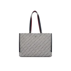 Tommy Hilfiger Ročna torba Th Jacquard Tote AW0AW19009 Modra