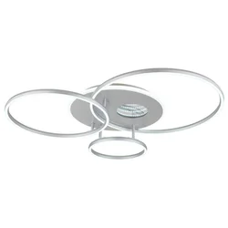 Globo 48466-54A-LED prigušiva plafonska svetiljka INVERTINA 54W/230V 90x70 cm srebrna + daljinski upravljač